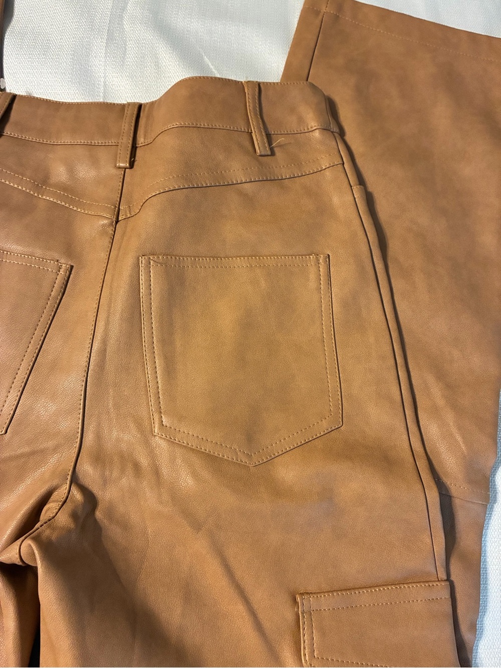 bagatelle Brown Faux Leather Cargo Pants Sz XS NWT/0449 - Picture 8 of 12